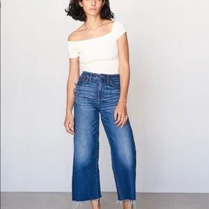 Madewell wide-leg denim cropped jeans